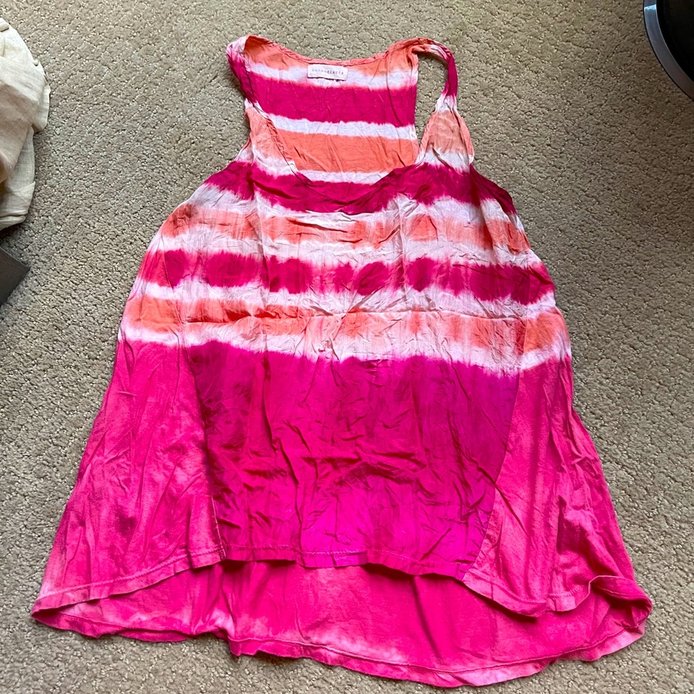 Tie-dye Silk Panel Shirt
